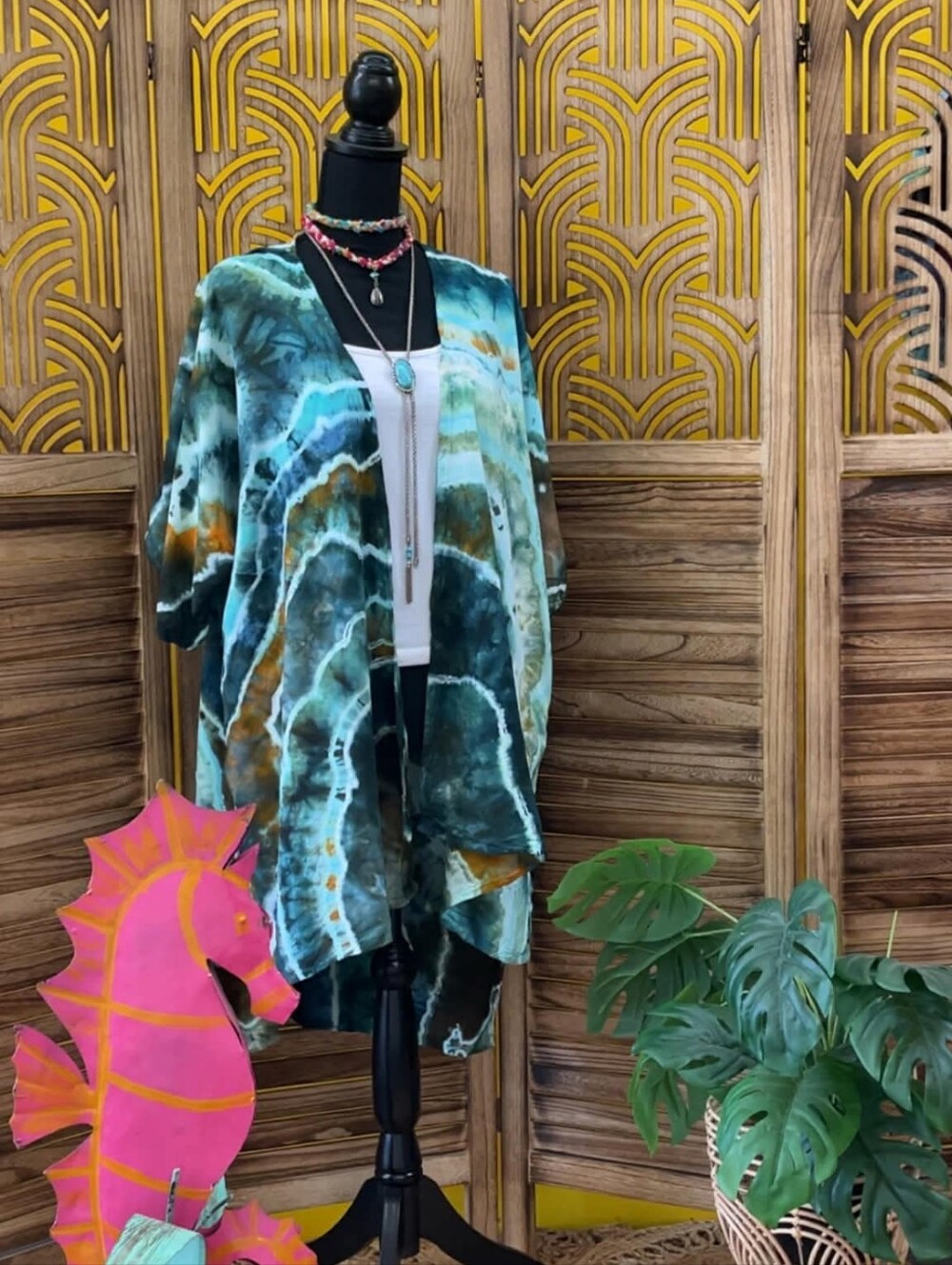 Hand-dyed Kimono Cover-Up W/ pockets
